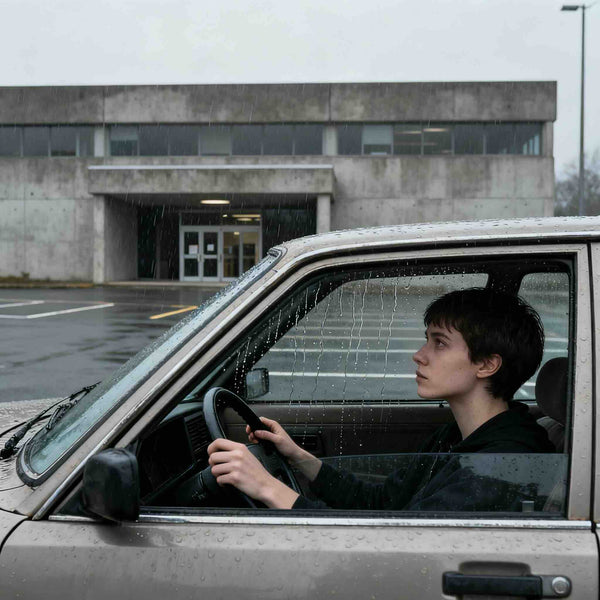 A person in the car experiencing burnout in management