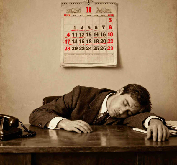 Burnout person sleeping on the desk