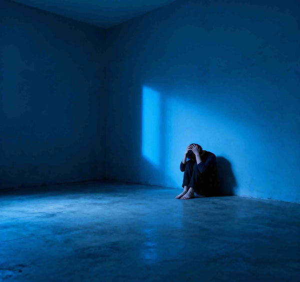 A mentally exhausted person