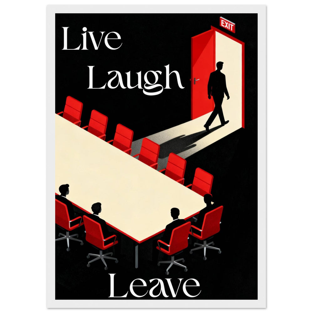 LIVE. LAUGH. LEAVE. -  A3 FRAMED PRINT