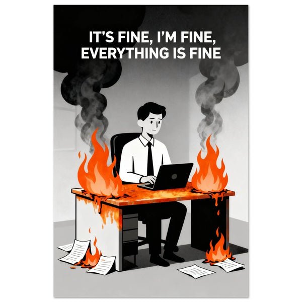 IT'S FINE, I'M FINE, EVERYTHING IS FINE Foam Print