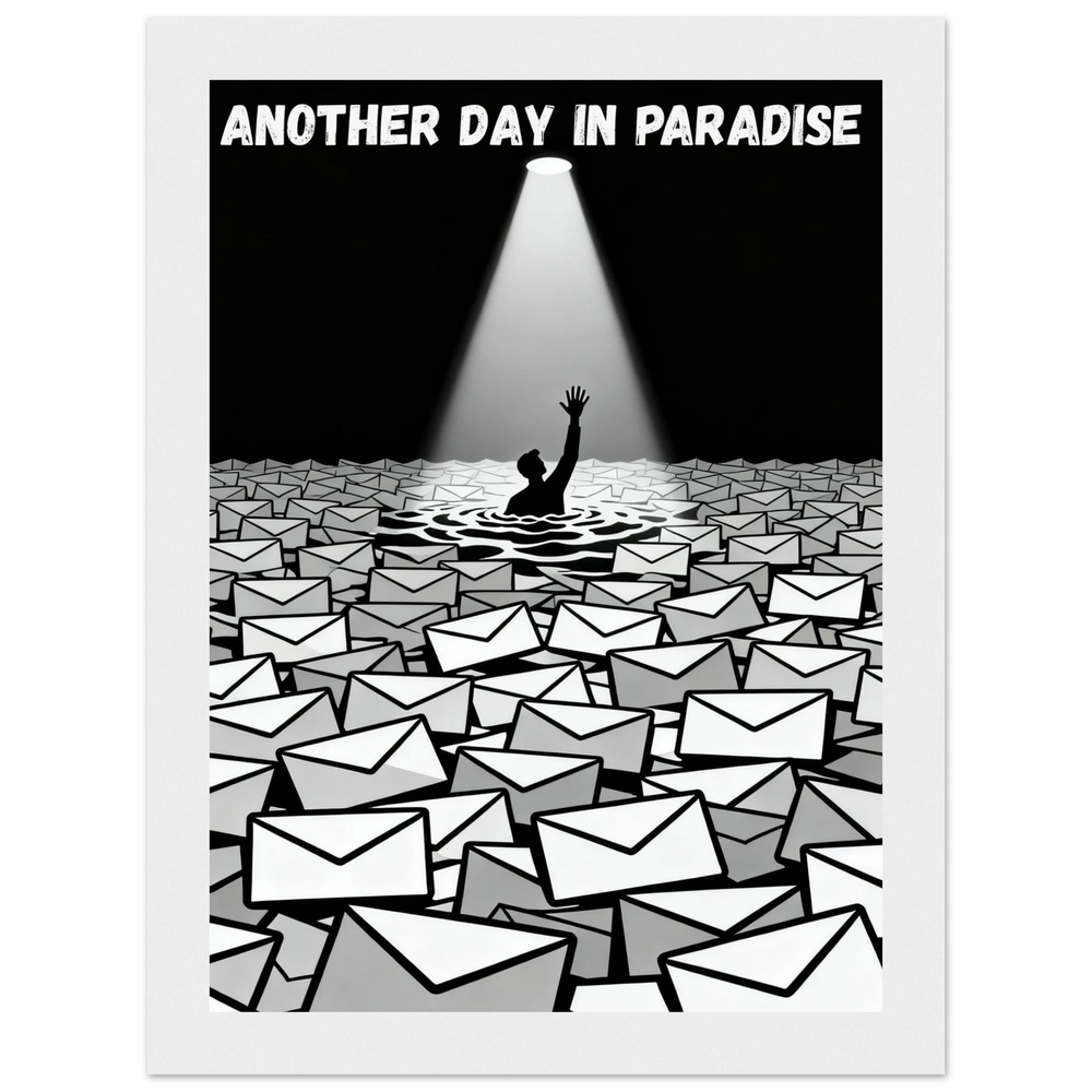 ANOTHER DAY IN PARADISE - A3 FRAMED PRINT