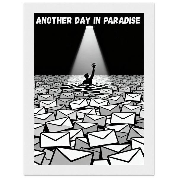 ANOTHER DAY IN PARADISE - A3 FRAMED PRINT